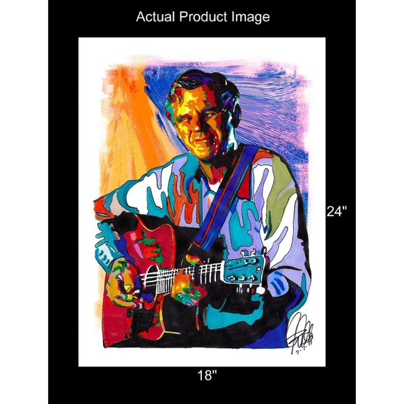 Doc Watson Guitar Bluegrass Country Folk Music Poster Print Wall Art 18x24 - Picture 2 of 5